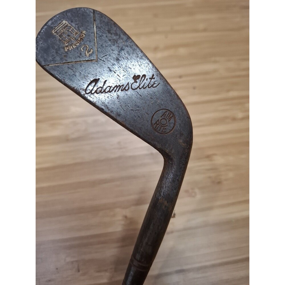 Vintage Adams Elite Precision No 2 Mid Iron Golf Club Aim Rite Stamp Antique...